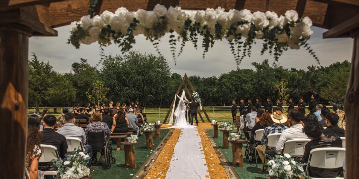 Beautiful ceremony area countryside ranch