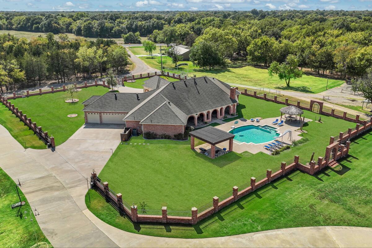 aerial view of house