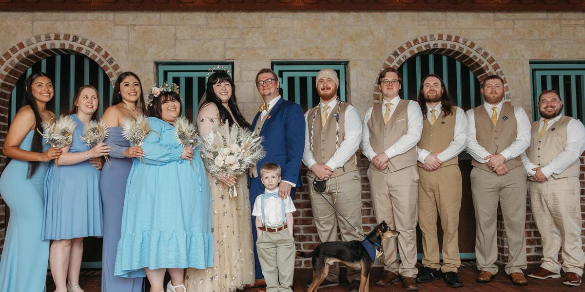Wedding day group portrait smiling Wedding day group portrait smiling