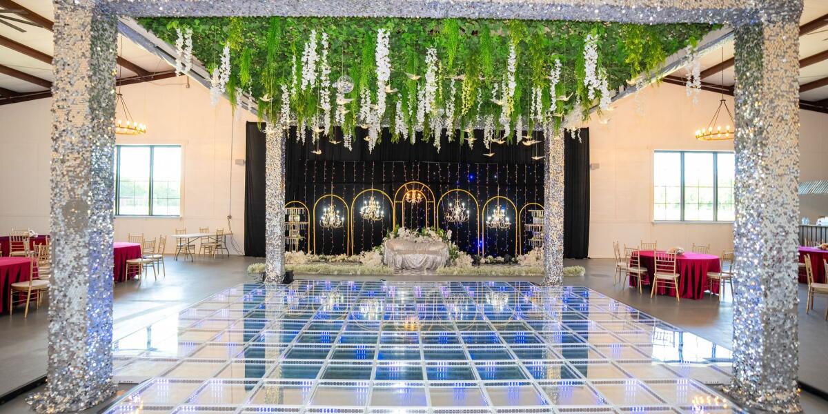 Indian wedding decor at The Dream Ranch venue near McKinney,TX